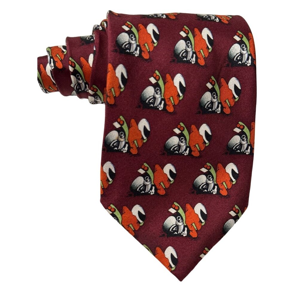 SEGA Sonic the Hedgehog Neck Tie Burgundy Orange Necktie 59x3.5" Novelty - Picture 6 of 6